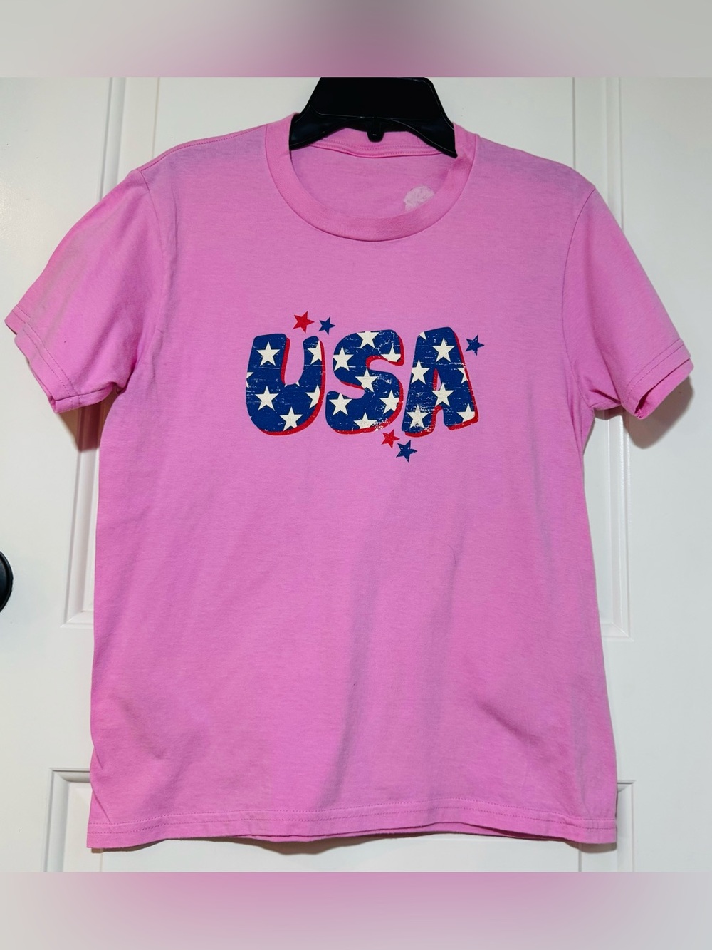 Amazon Kids Pink USA Star Graphic Tee